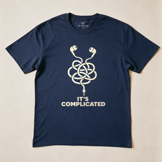 It's Complicated Tee - Navy flatlay