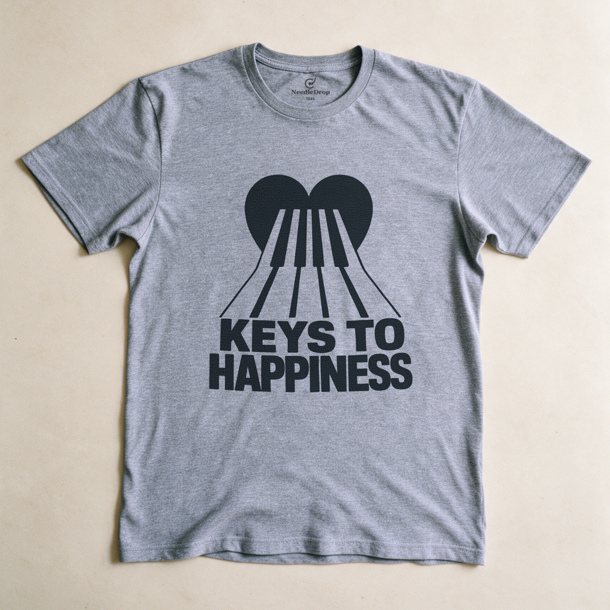 Keys to Happiness Tee - Sport Grey flatlay