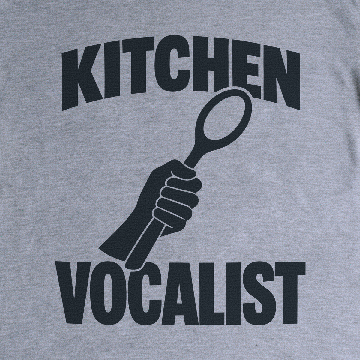 Kitchen Vocalist Tee - Sport Grey close-up print