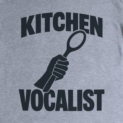 Kitchen Vocalist Tee - Sport Grey close-up print