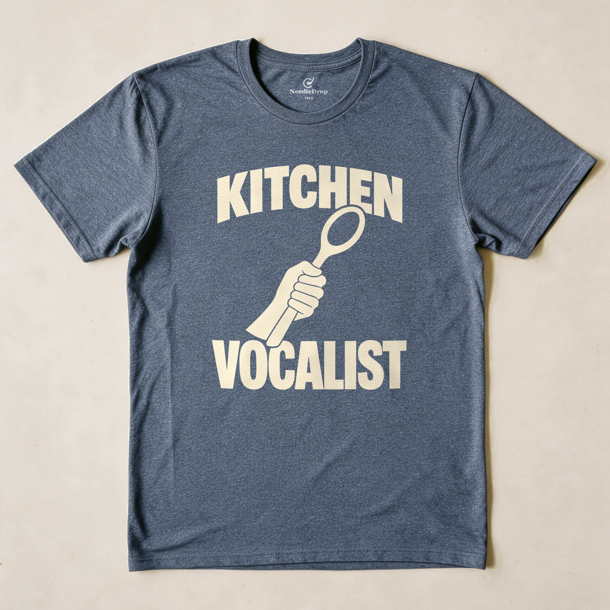 Kitchen Vocalist Tee - Dark Heather Grey flatlay