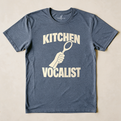 Kitchen Vocalist Tee - Dark Heather Grey flatlay