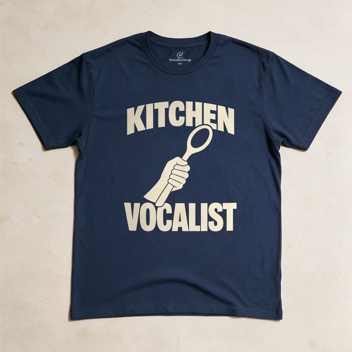 Kitchen Vocalist Tee - Navy flatlay