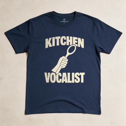 Kitchen Vocalist Tee - Navy flatlay