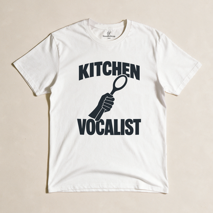 Kitchen Vocalist Tee - White flatlay