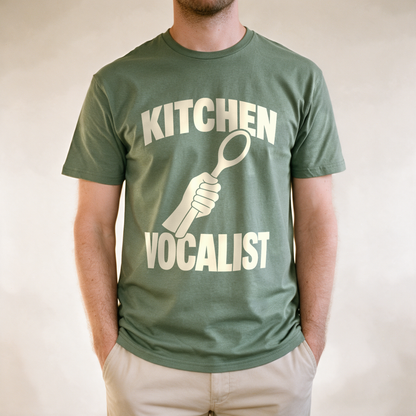 Kitchen Vocalist Tee - Military Green draagfoto