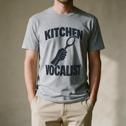 Kitchen Vocalist Tee - Sport Grey draagfoto