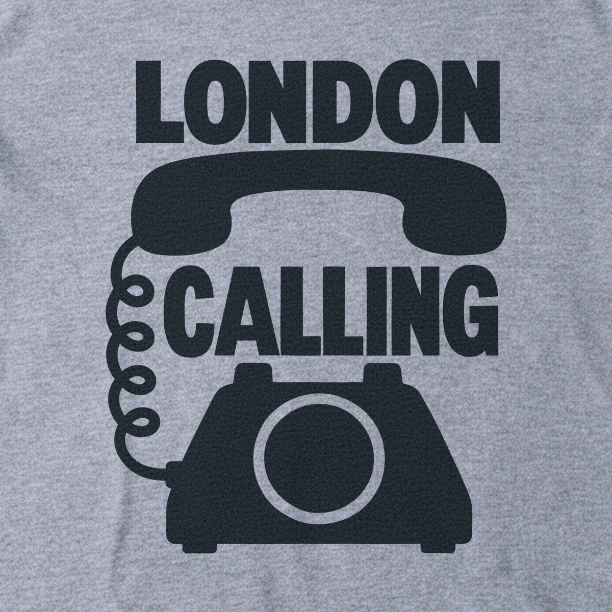 London Calling Tee - Sport Grey close-up print