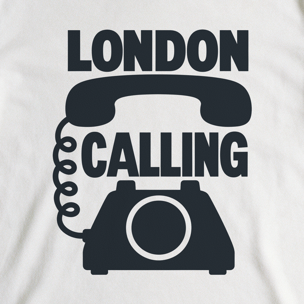 London Calling Tee - White close-up print