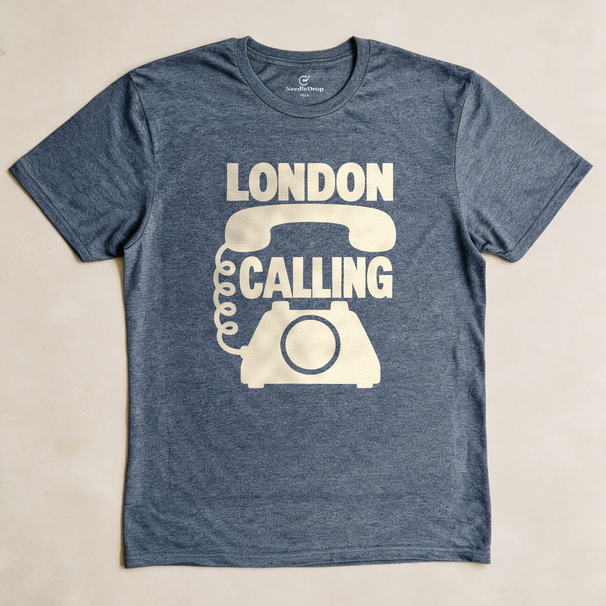 London Calling Tee - Dark Heather Grey flatlay