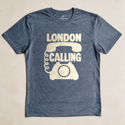London Calling Tee - Dark Heather Grey flatlay