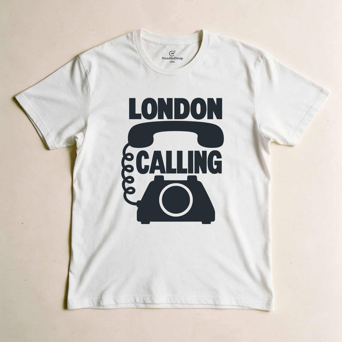 London Calling Tee - White flatlay