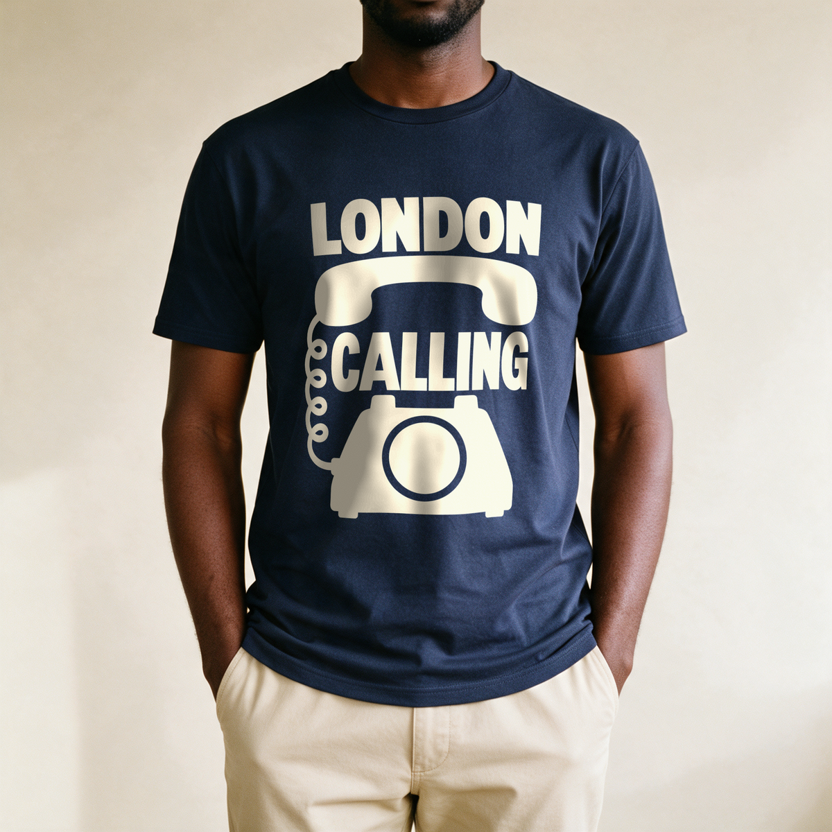 London Calling Tee - Navy draagfoto