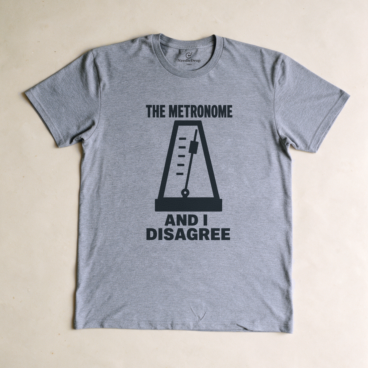The Metronome and I Disagree Tee - Sport Grey flatlay