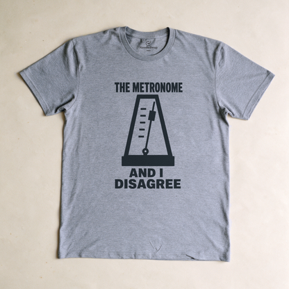 The Metronome and I Disagree Tee - Sport Grey flatlay