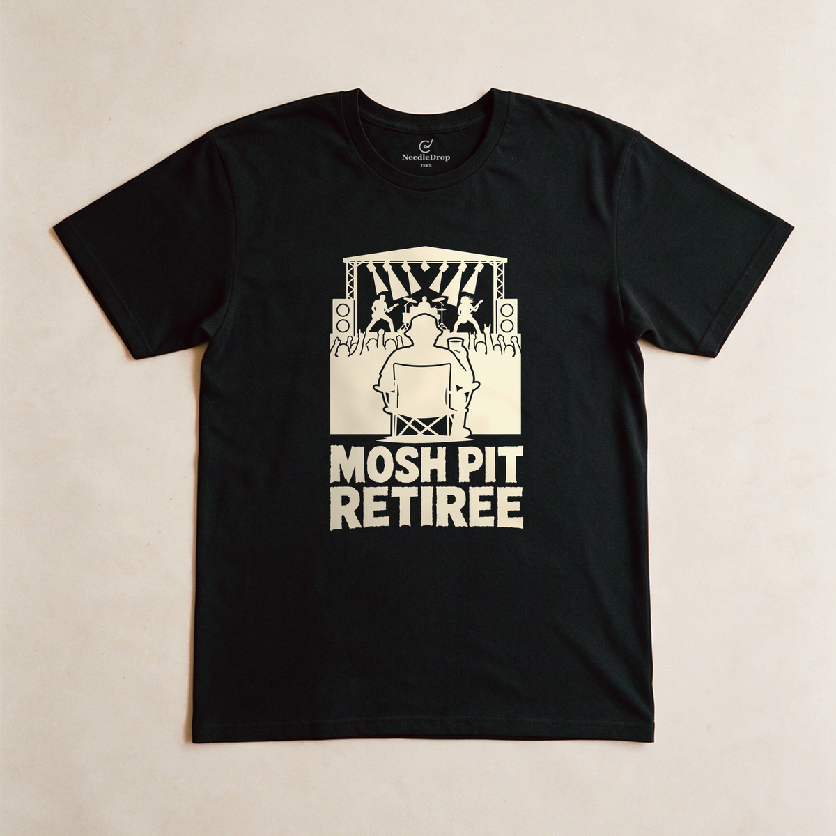 Mosh Pit Retiree Tee - Black flatlay
