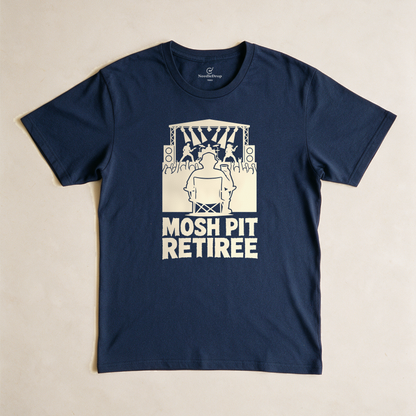 Mosh Pit Retiree Tee - Navy flatlay