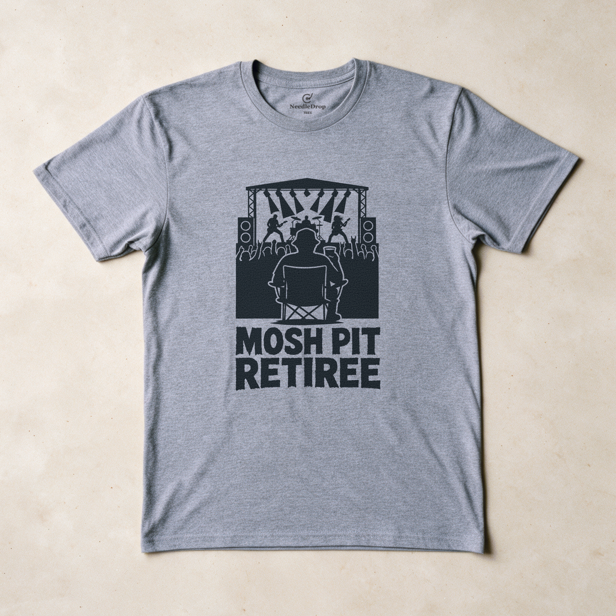 Mosh Pit Retiree Tee - Sport Grey flatlay