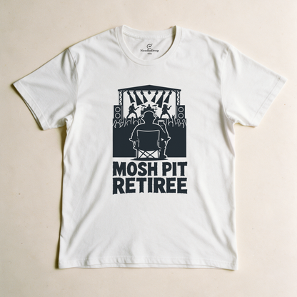 Mosh Pit Retiree Tee - White flatlay