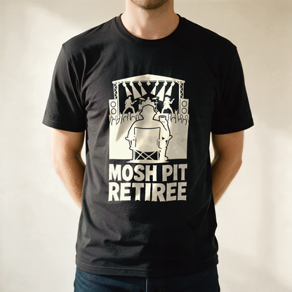 Mosh Pit Retiree Tee - Black draagfoto