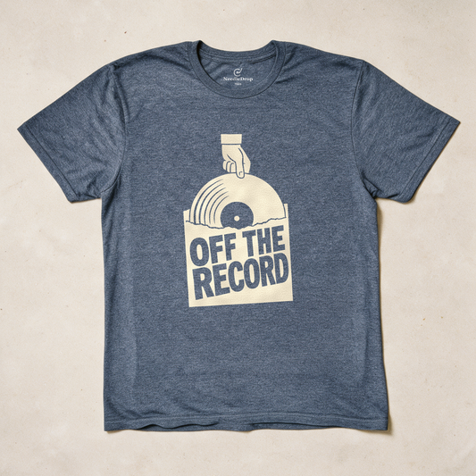 Off the Record Tee - Dark Heather Grey flatlay