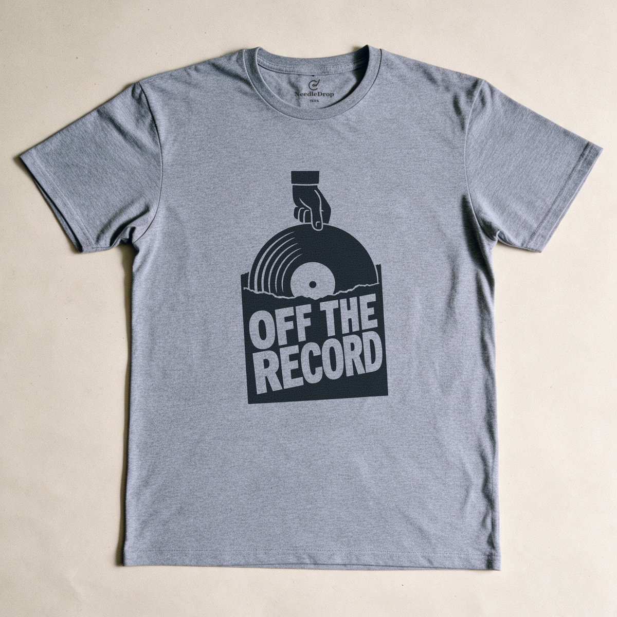 Off the Record Tee - Sport Grey flatlay
