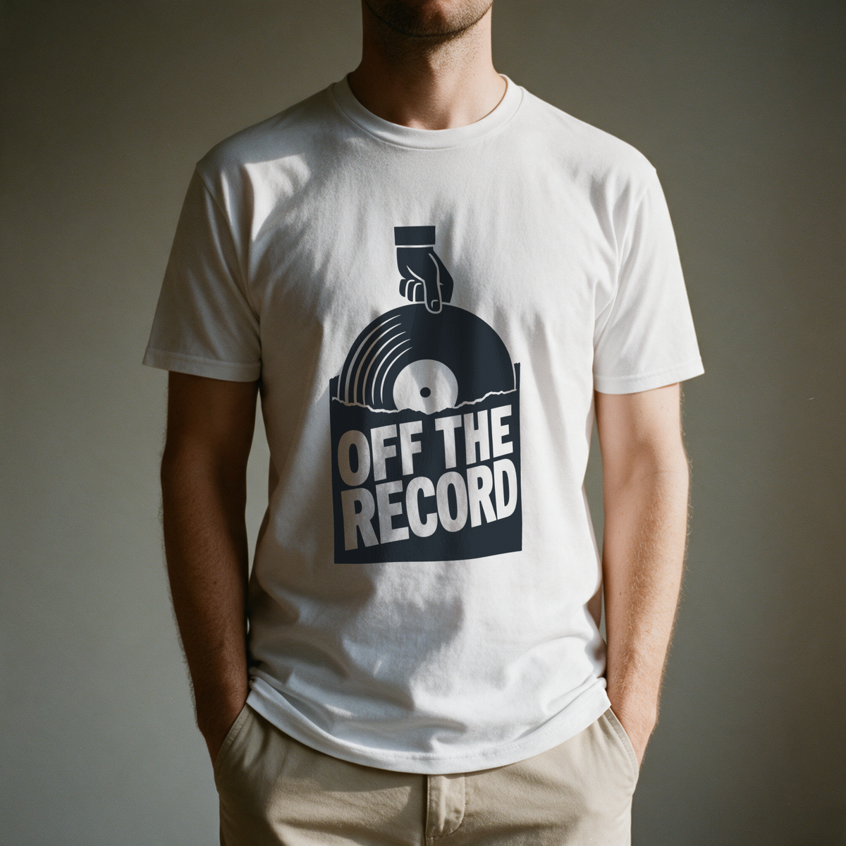 Off the Record Tee - White draagfoto