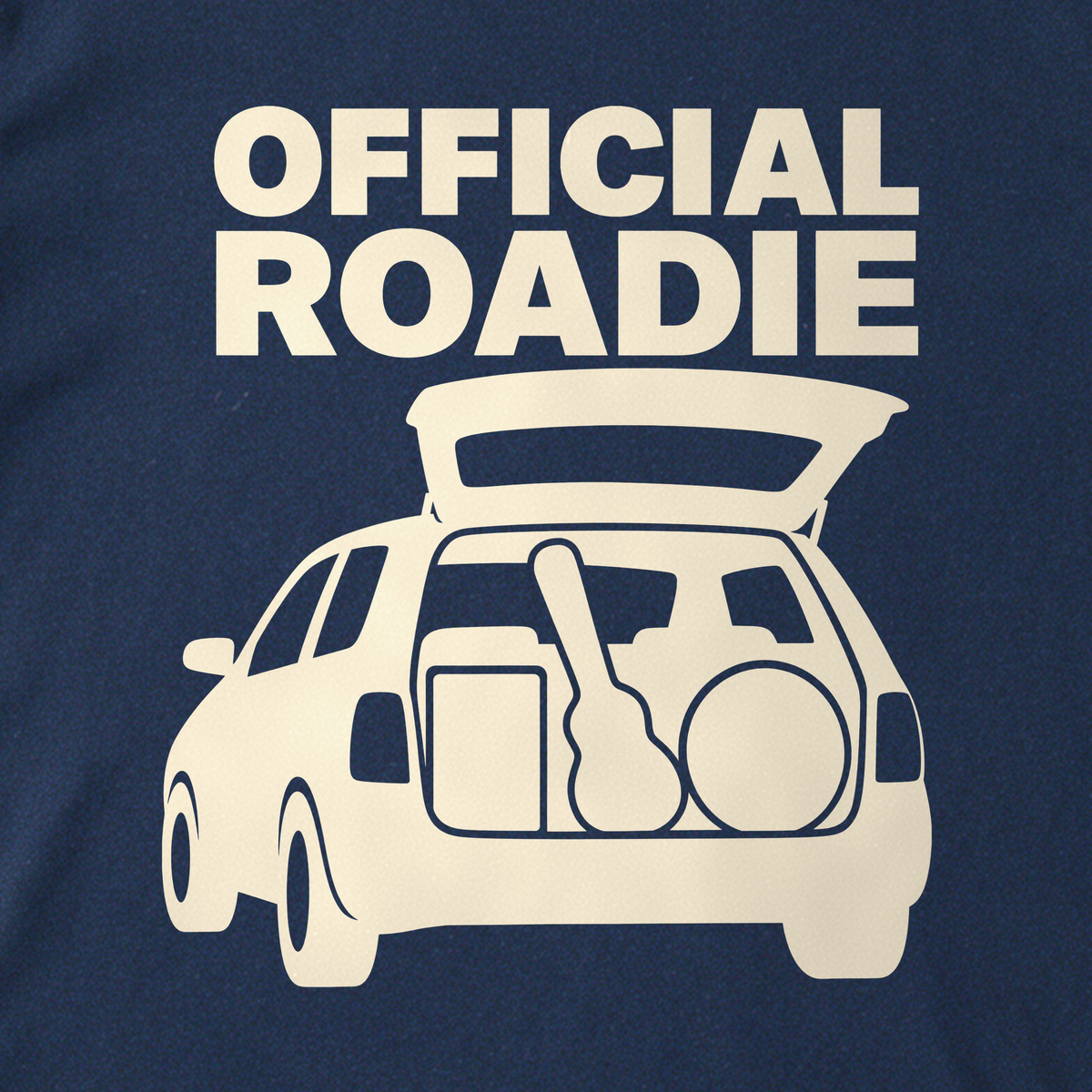 Official Roadie Tee - Navy close-up print