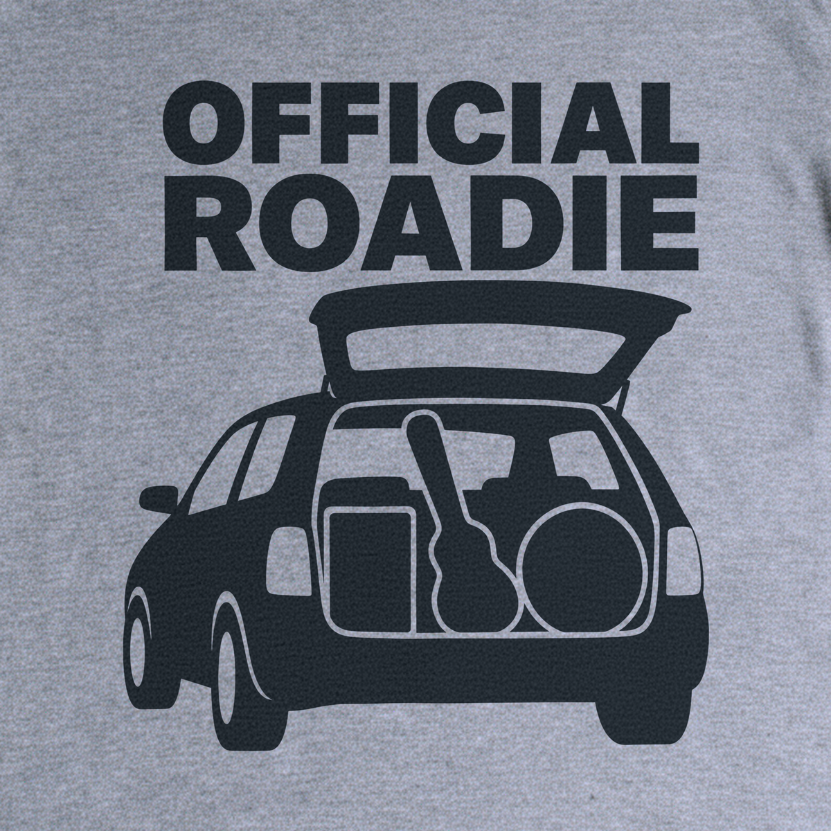 Official Roadie Tee - Sport Grey close-up print