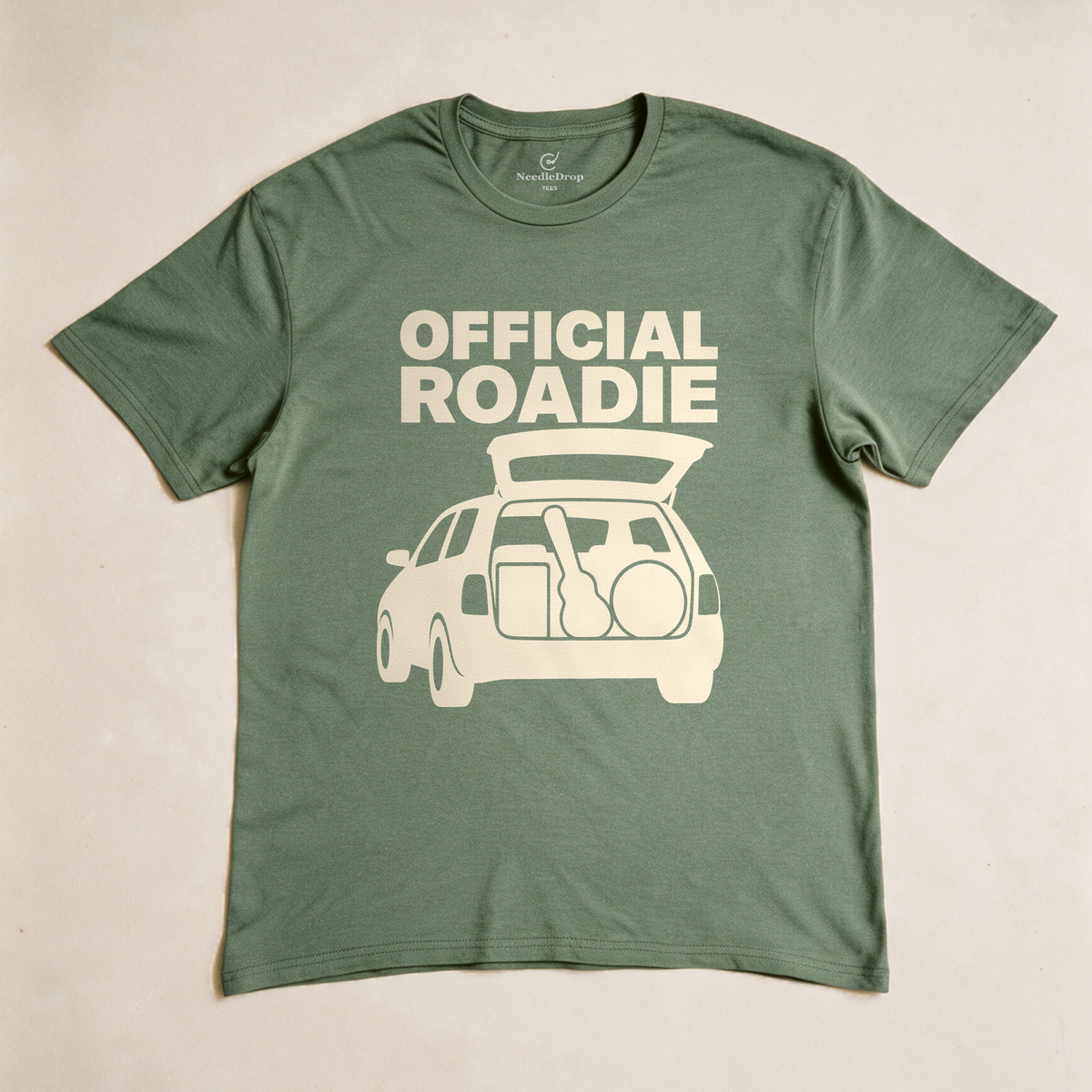 Official Roadie Tee - Military Green flatlay