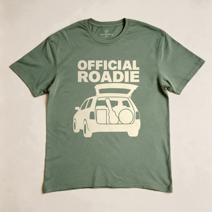 Official Roadie Tee - Military Green flatlay