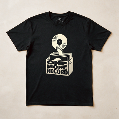 One More Record Tee - Black flatlay