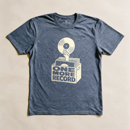 One More Record Tee - Dark Heather Grey flatlay