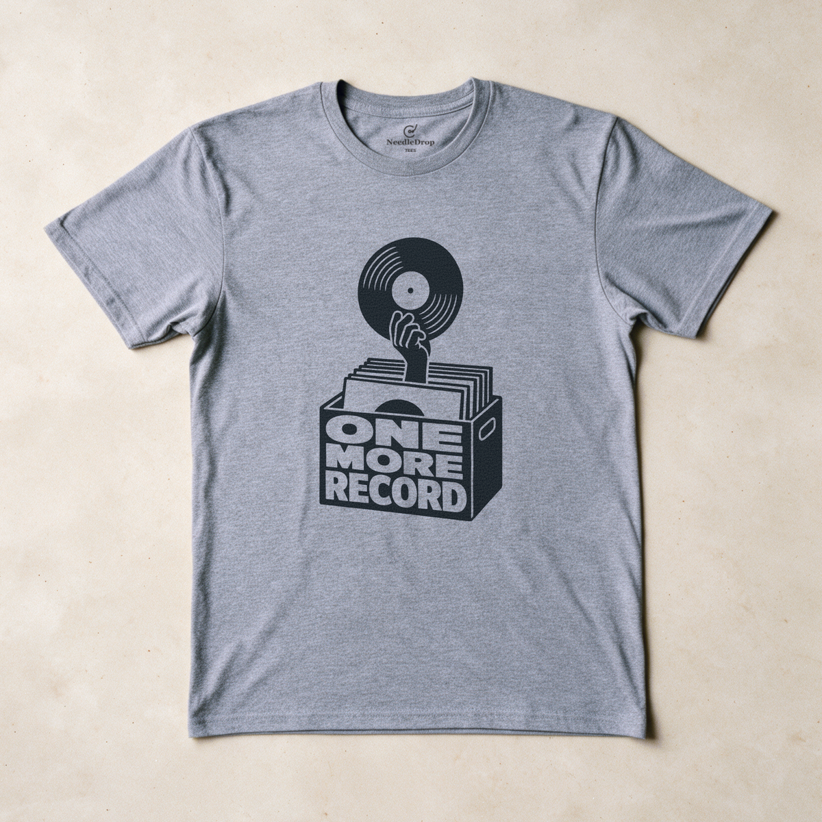 One More Record Tee - Sport Grey flatlay
