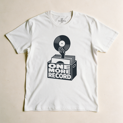 One More Record Tee - White flatlay