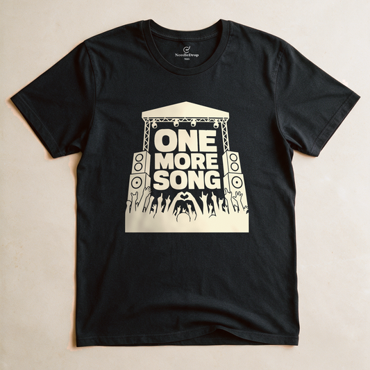 One More Song Tee - Black flatlay