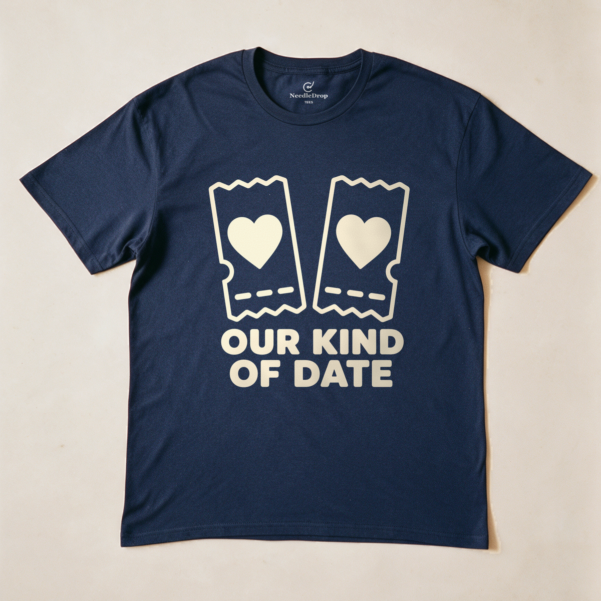 Our Kind of Date Tee - Navy flatlay