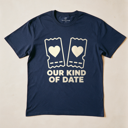Our Kind of Date Tee - Navy flatlay