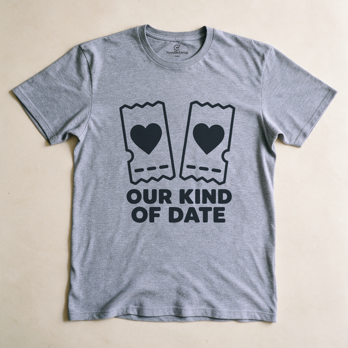 Our Kind of Date Tee - Sport Grey flatlay