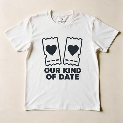 Our Kind of Date Tee - White flatlay
