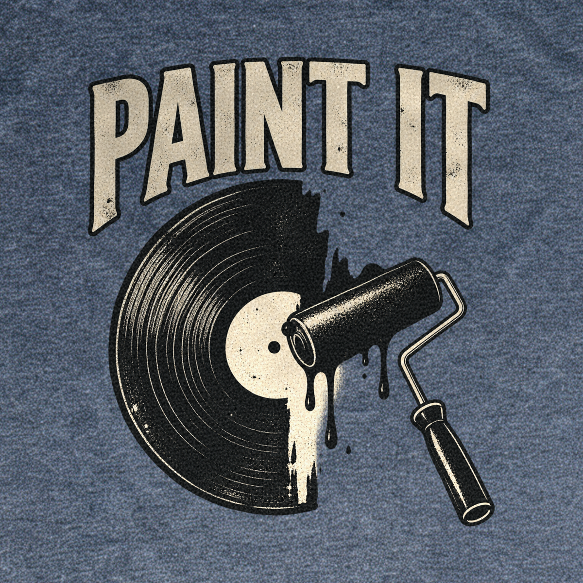 Paint It Black Tee - Dark Heather Grey close-up print