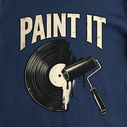 Paint It Black Tee - Navy close-up print