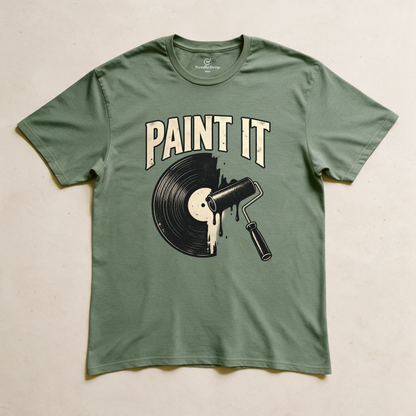 Paint It Black Tee - Military Green flatlay