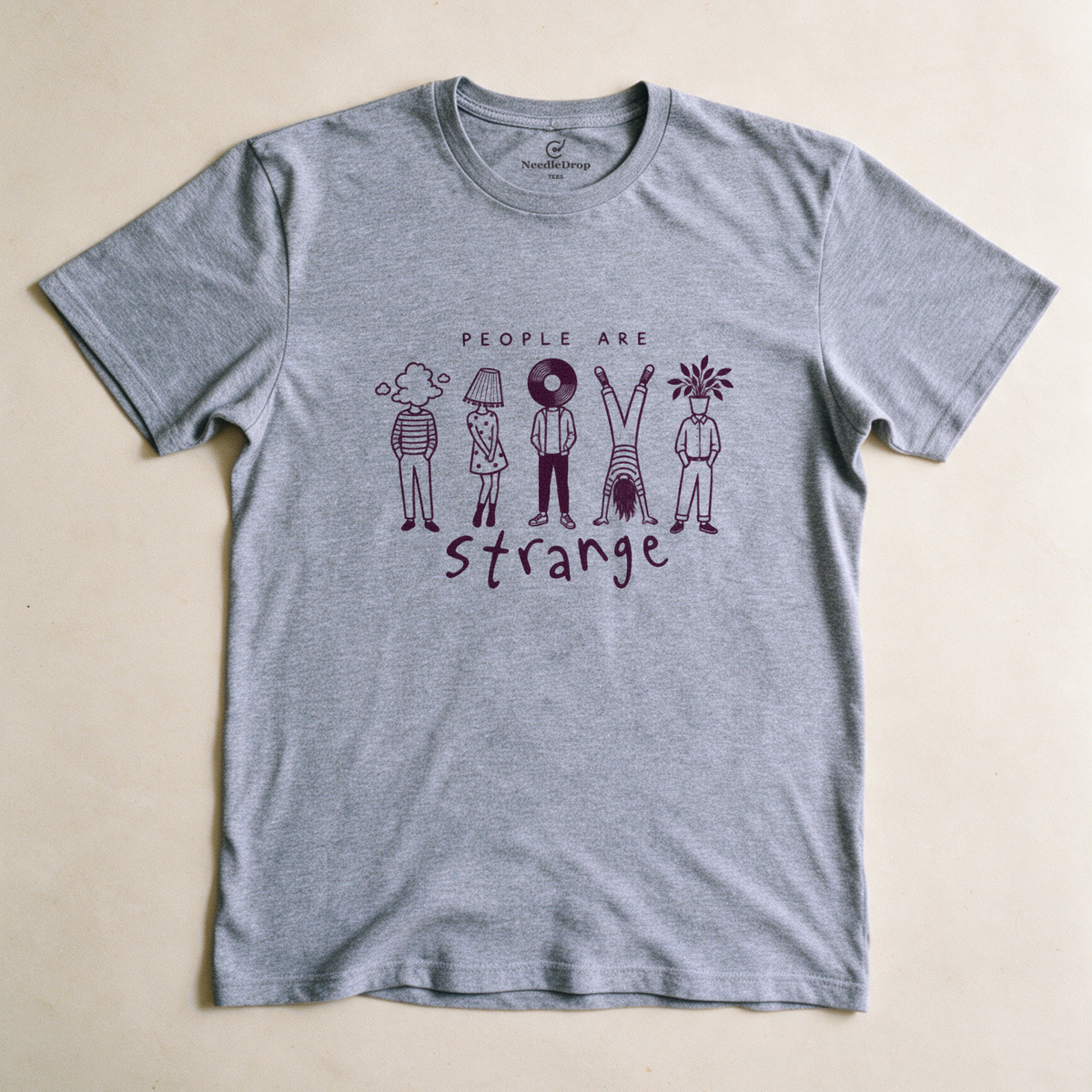 People Are Strange Tee - Sport Grey flatlay