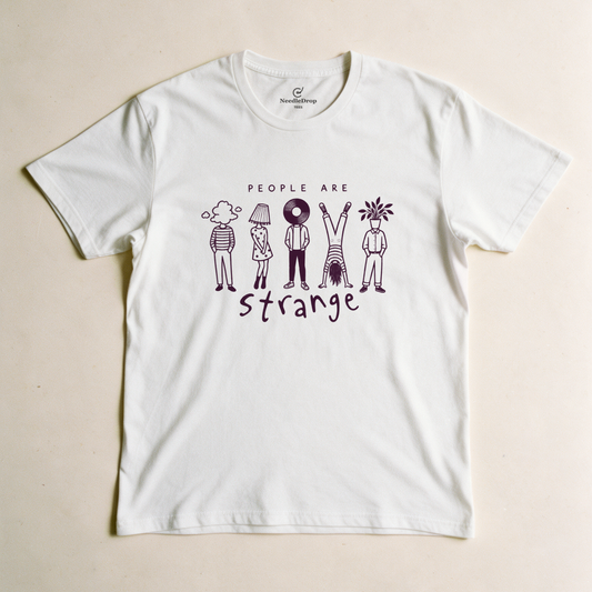 People Are Strange Tee - White flatlay