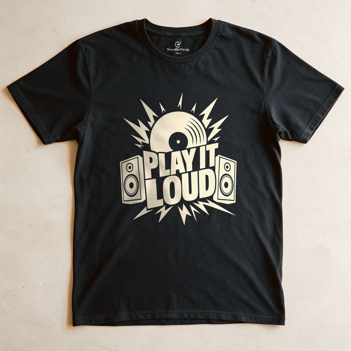 Play It Loud Tee - Black flatlay