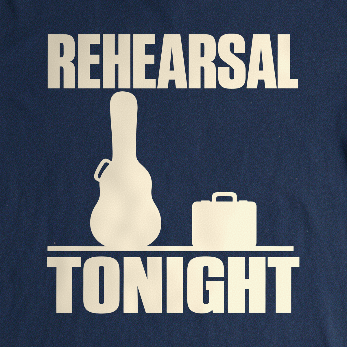 Rehearsal Tonight Tee - Navy close-up print