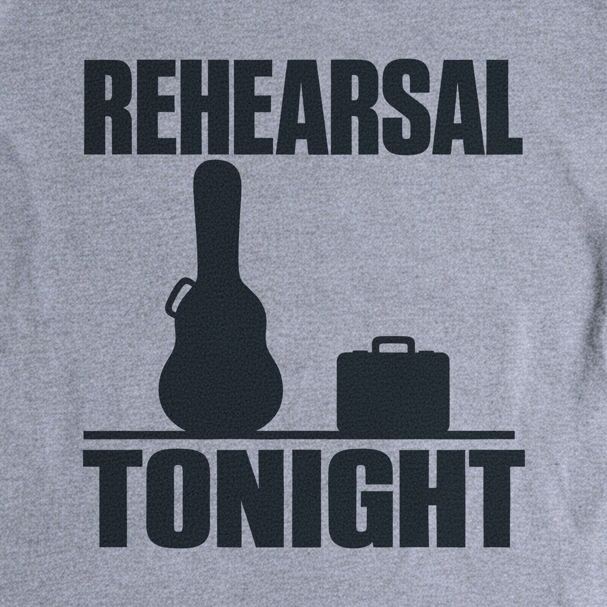 Rehearsal Tonight Tee - Sport Grey close-up print
