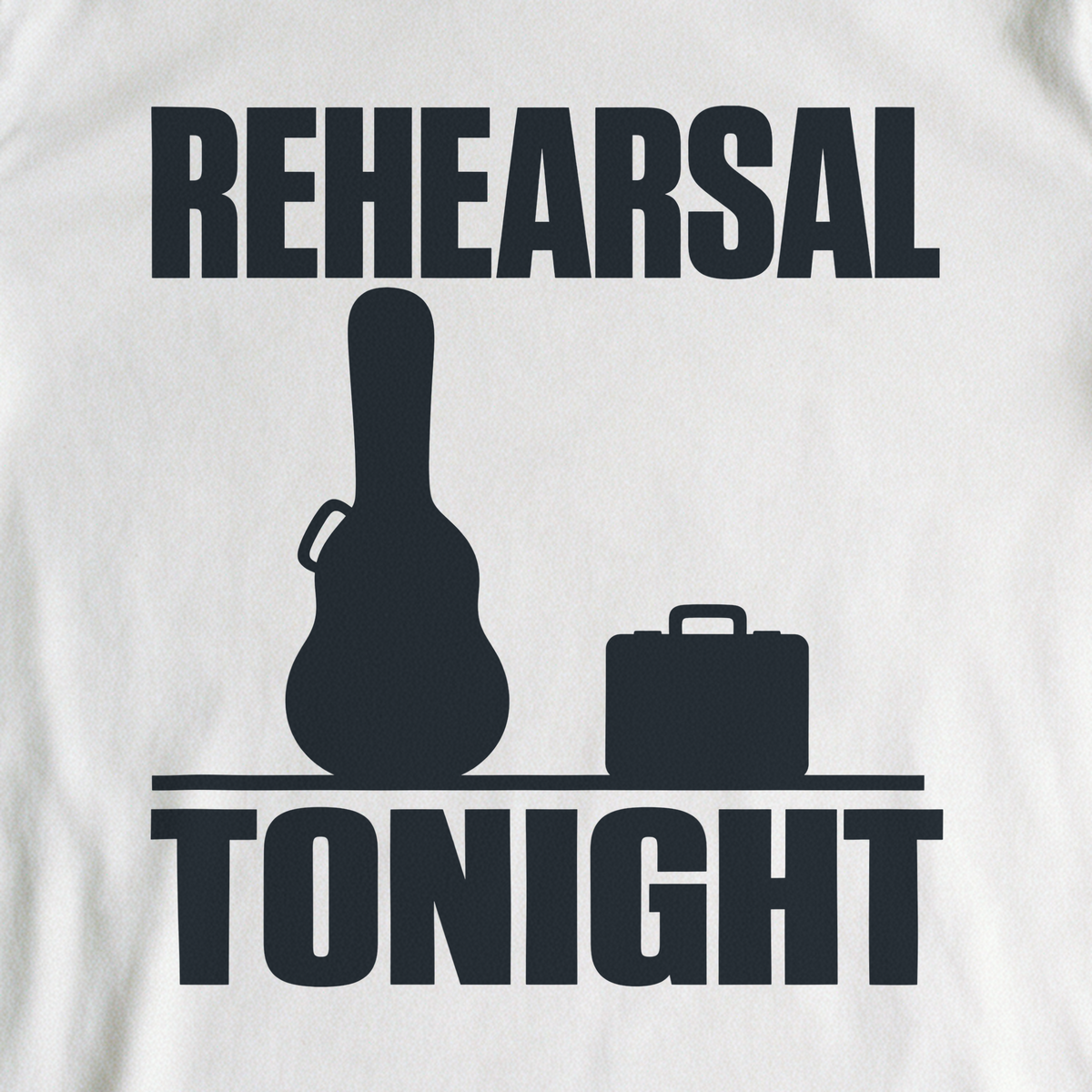 Rehearsal Tonight Tee - White close-up print