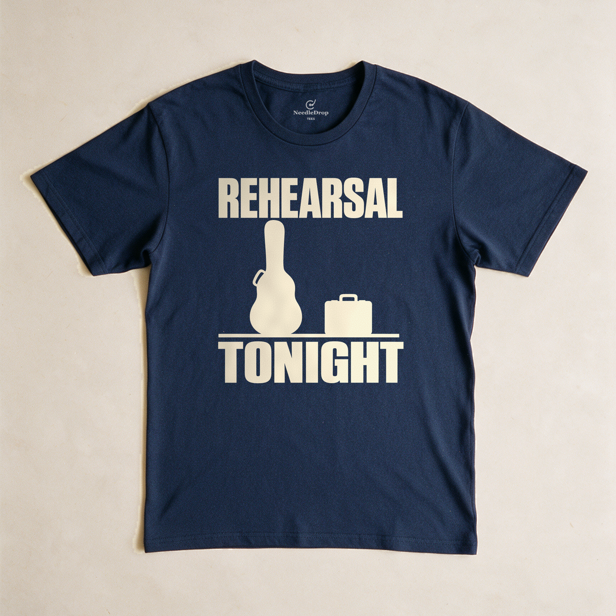 Rehearsal Tonight Tee - Navy flatlay